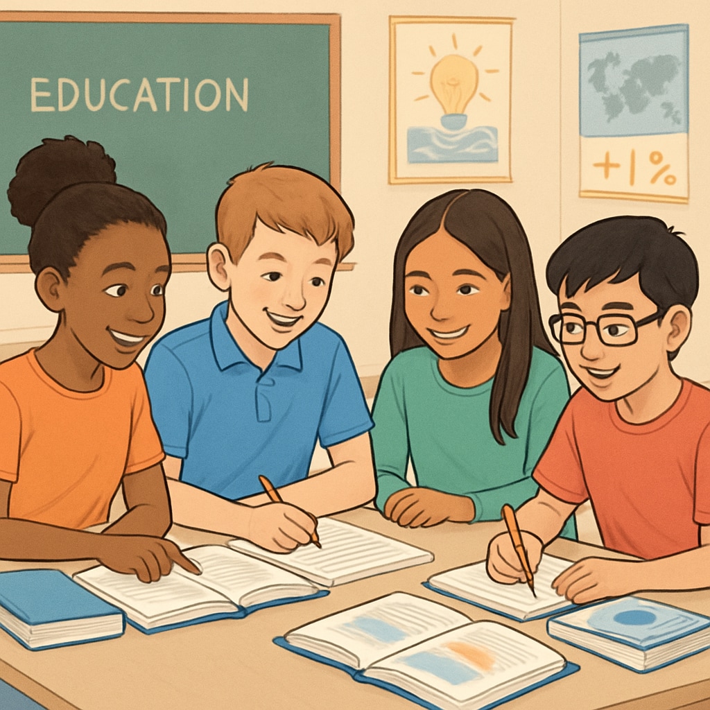 A diverse group of K-12 students studying together, symbolizing the impact of UC San Diego's enrollment expansion on early education. K-12 students studying collaboratively, reflecting UC San Diego enrollment expansion impact.