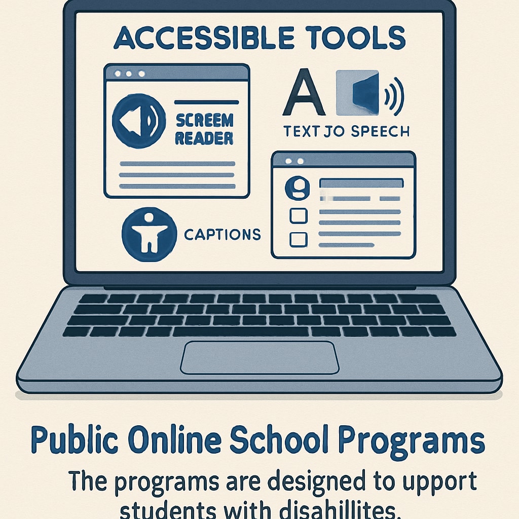 Accessible tools for students with disabilities in public online schools