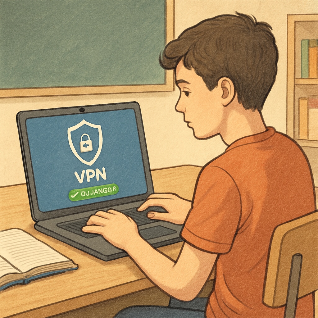 Teenager using VPN due to UK age verification law.