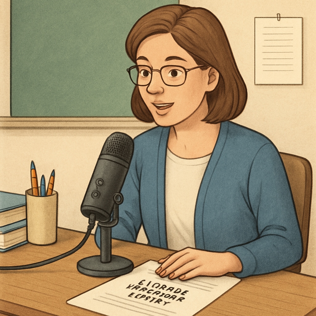 A teacher employing WillowVoice to simplify student progress documentation.