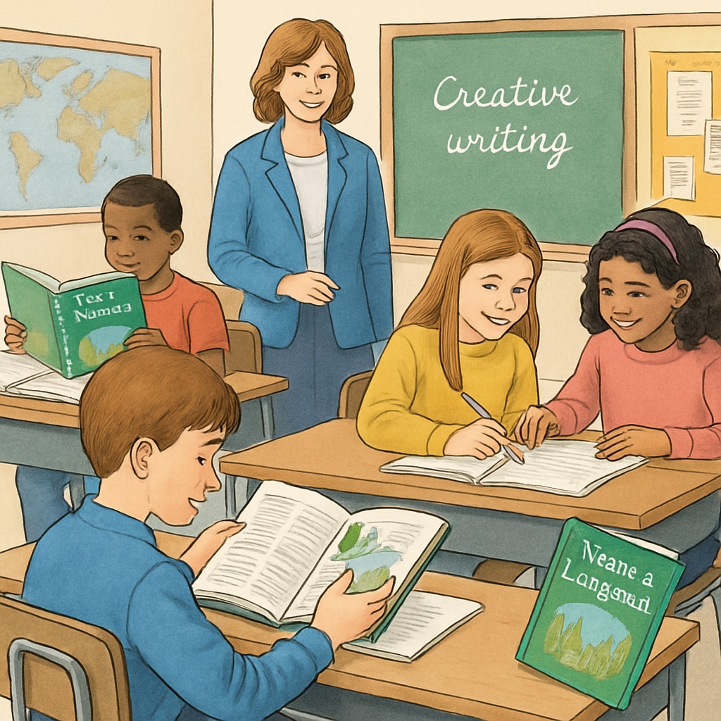 A classroom scene where students are actively engaging with Students using