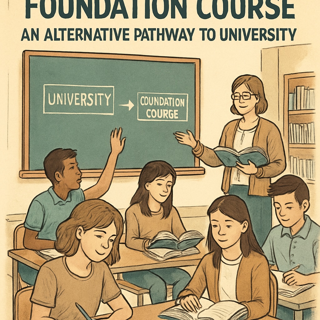 Students participating in a foundation course as an alternative to A-levels.