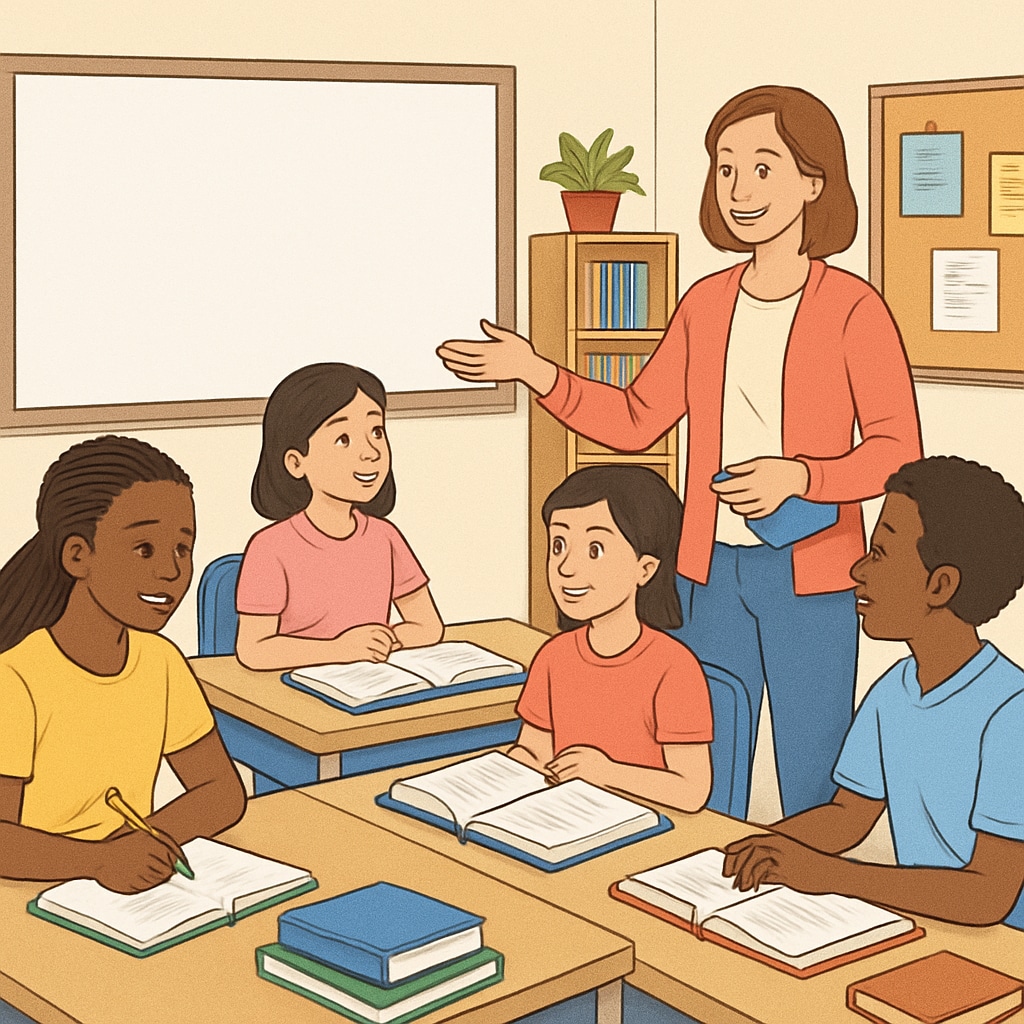 A group of students attending a workshop at a community learning center. High school students participating in an offline extracurricular learning program.