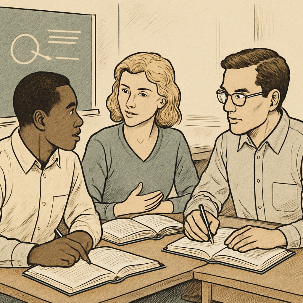 Adult learners preparing for the GED in a classroom environment