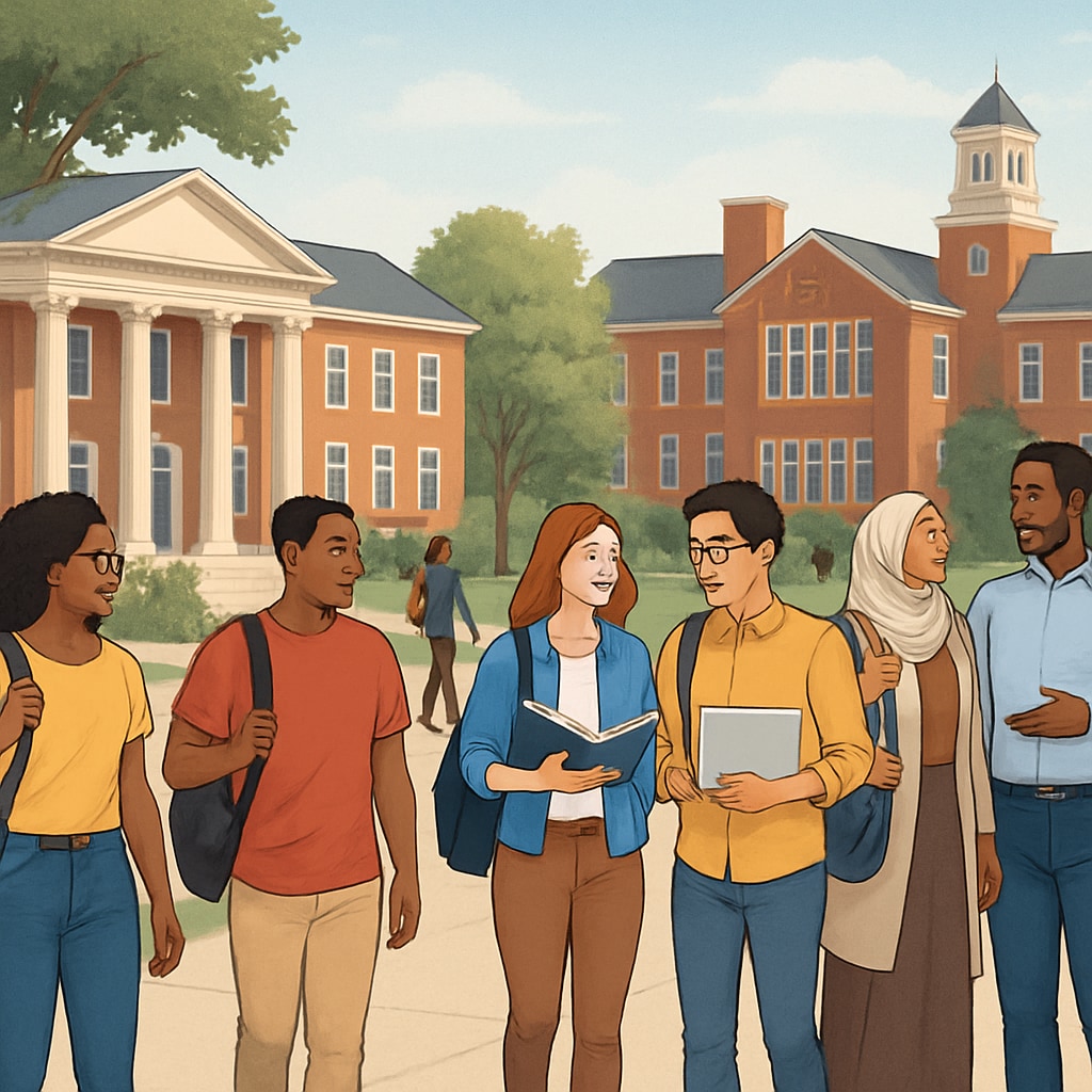 A diverse student body on campus, representing GED holders entering higher education.