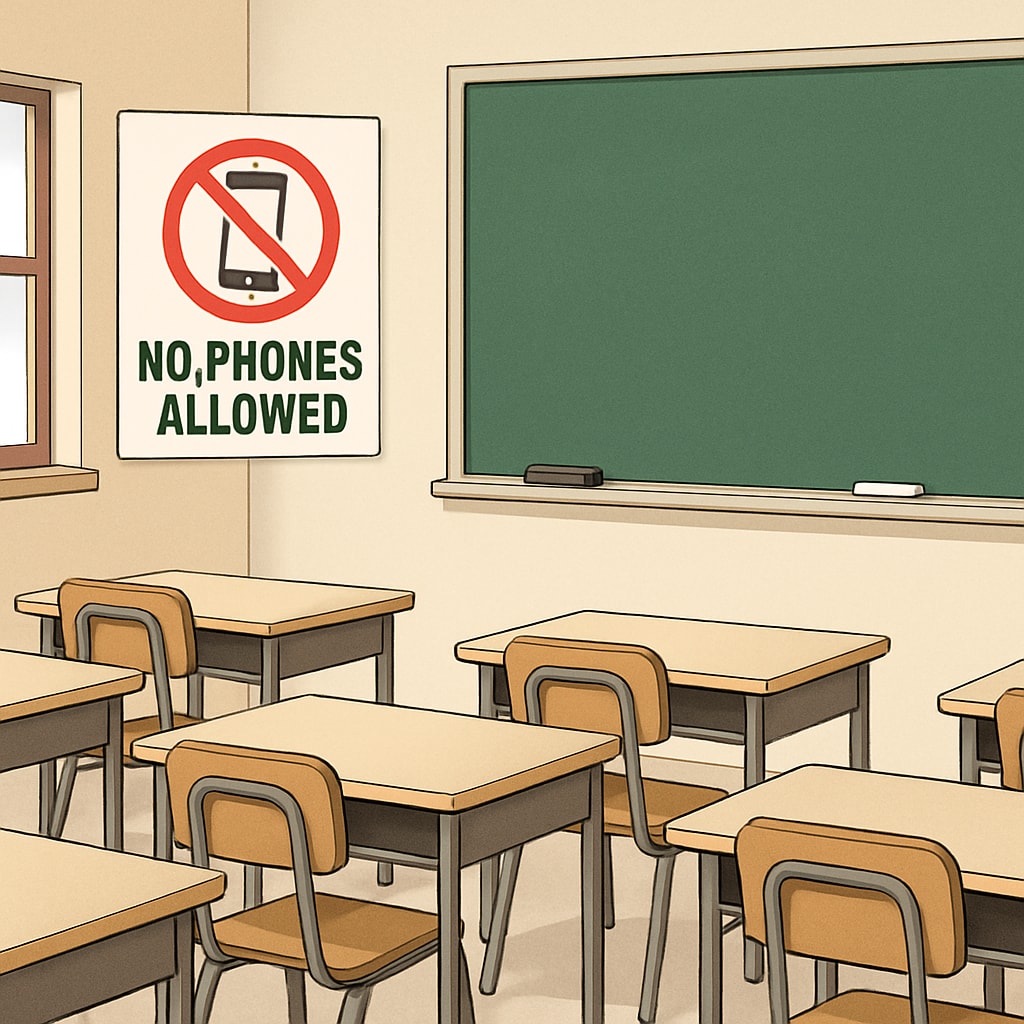 A classroom with a A