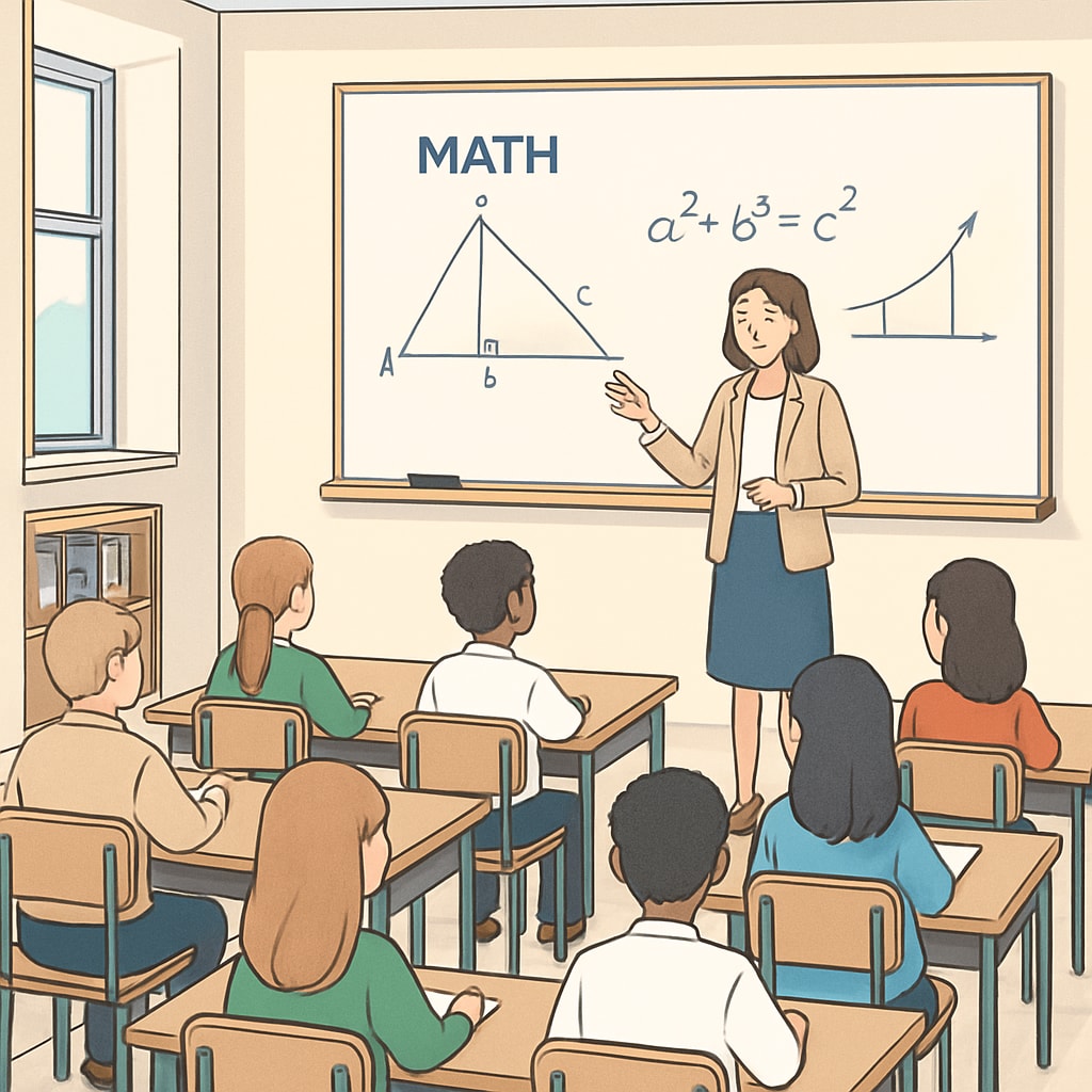 A structured learning environment where students are engaged in a teacher-led lesson.