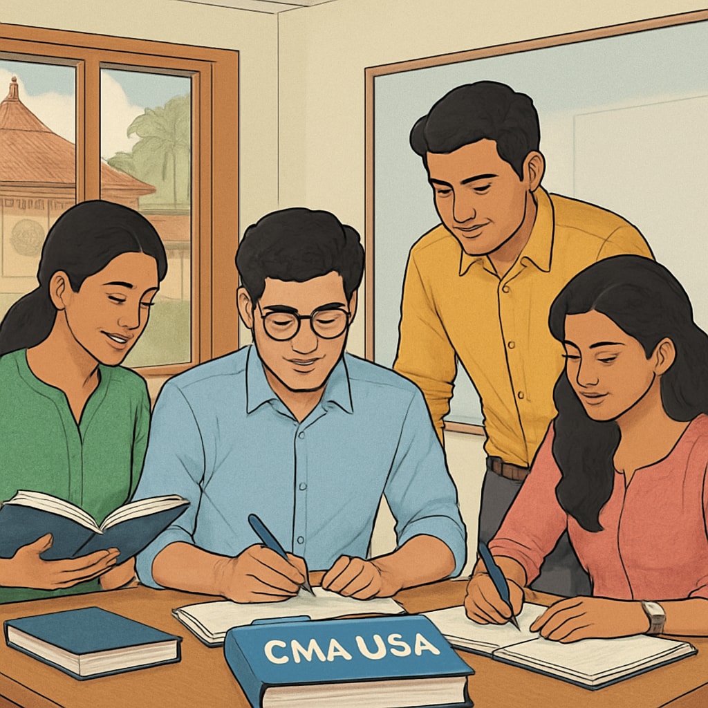 CMA USA study group in Kerala, emphasizing collaborative learning and career development.