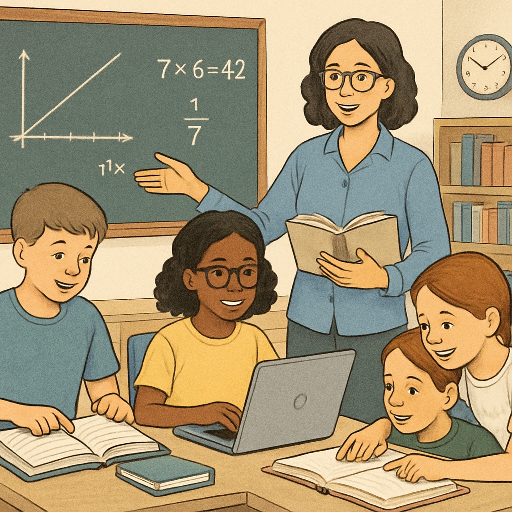 A classroom setting where students of diverse identities are engaged in learning. An inclusive classroom with students of diverse gender identities.