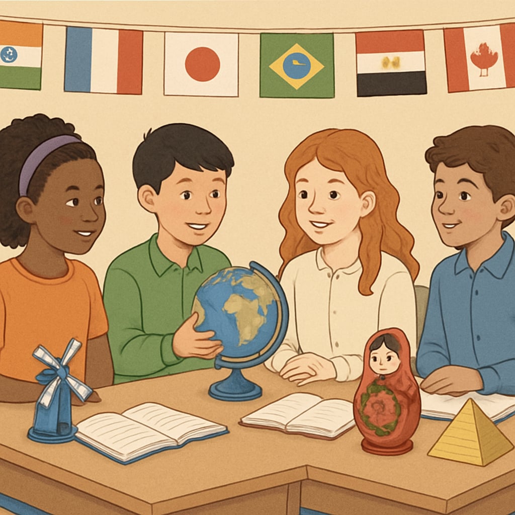 A group of K12 students participating in an international cultural exchange program, symbolizing the importance of early planning for global education. K12 students engaging in an international cultural exchange program.