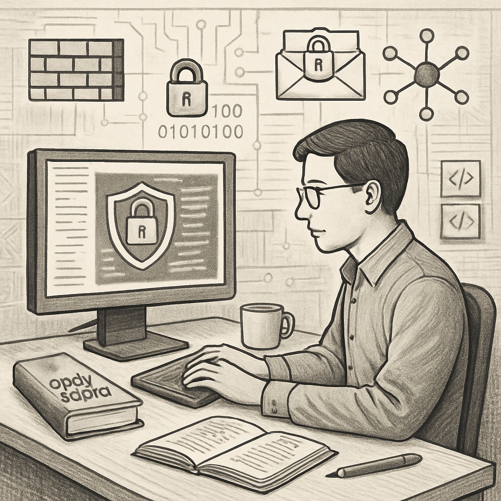 A cybersecurity professional working on an open-source project, representing real-world experience and practical skills. Cybersecurity expert working on a project to highlight practical experience.