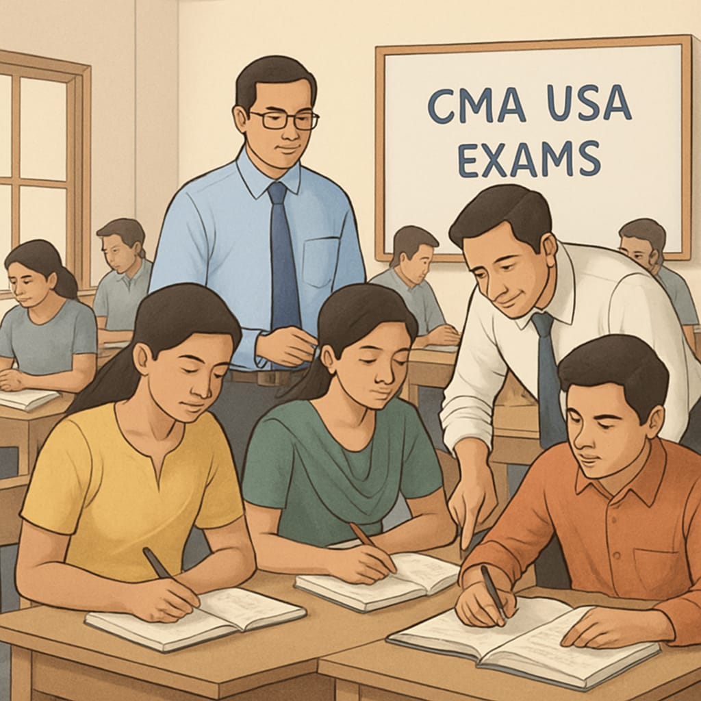 Kerala students attending a workshop to enhance their CMA USA exam preparation skills.