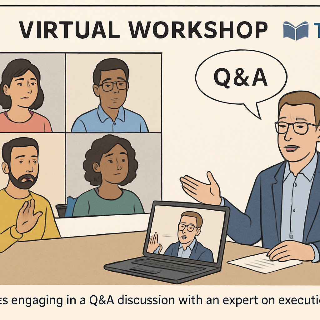 A virtual workshop session from TEFOS with parents engaging in a Q&A with an expert on executive function. Parents attending a TEFOS workshop on executive function strategies for ADHD and autism.