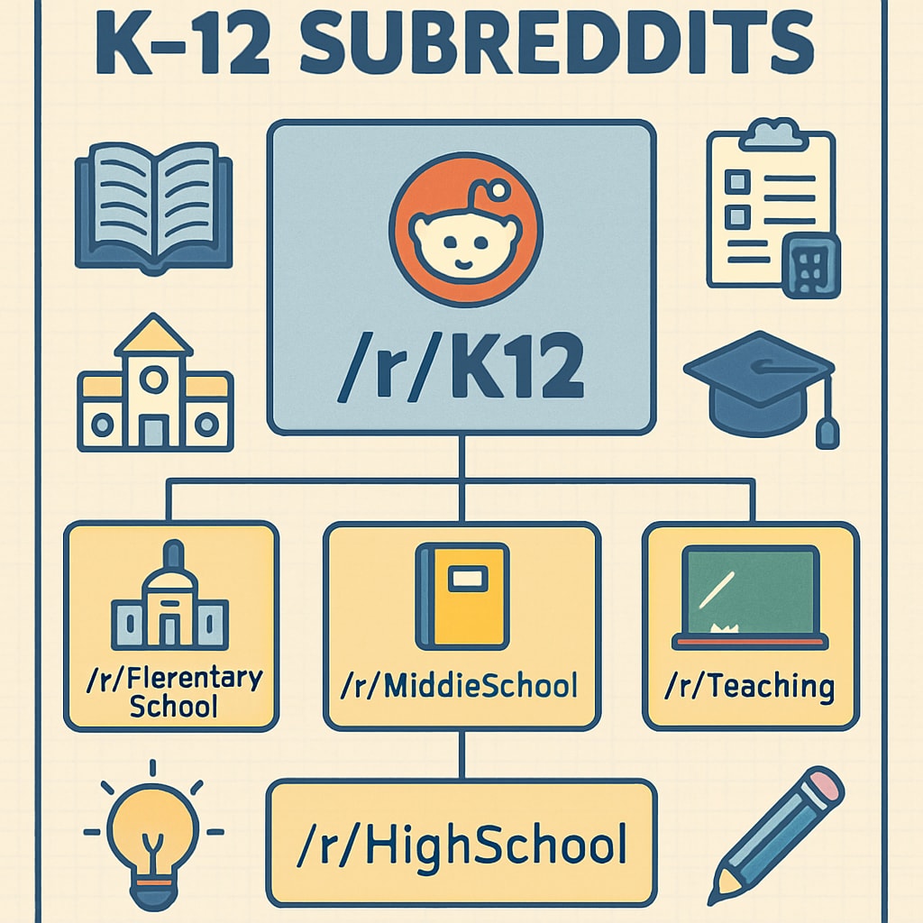 A curated list of K12 education subforums on Reddit.
