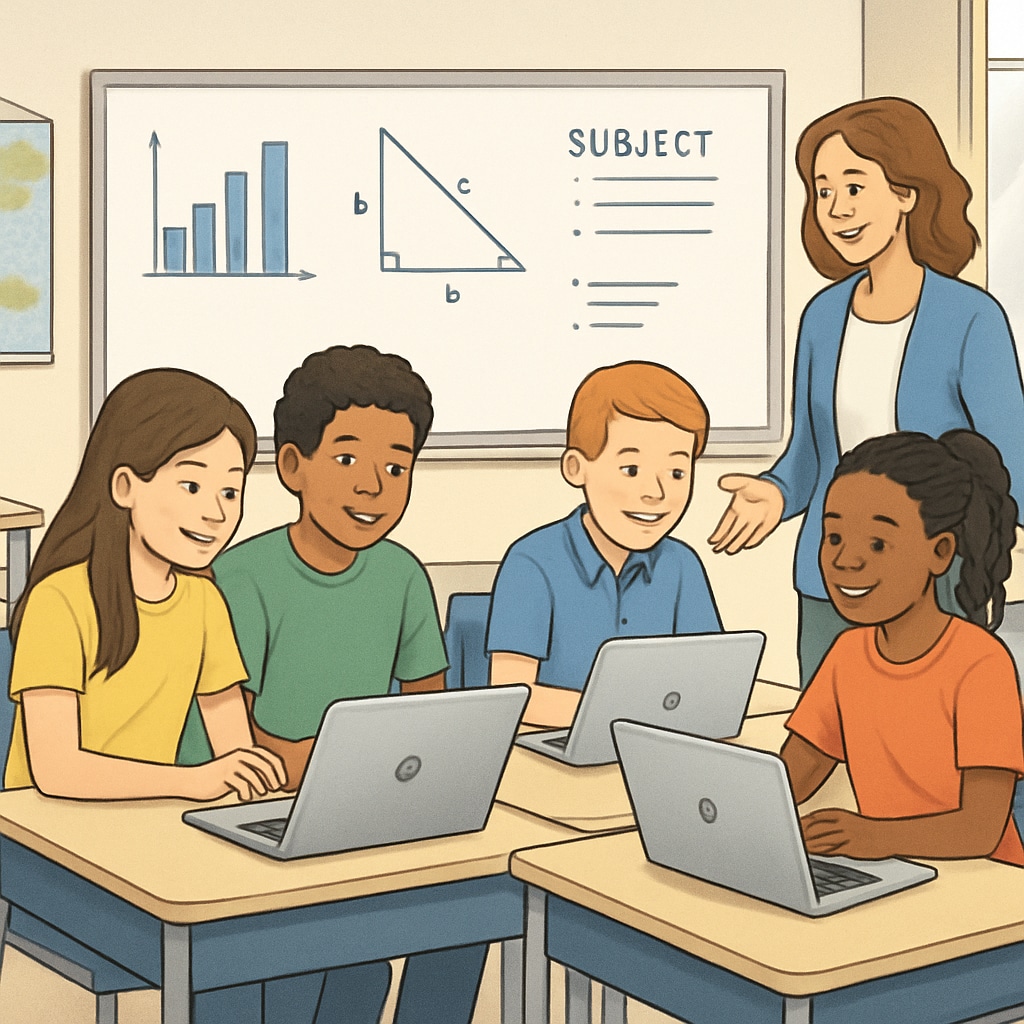 Students using Chromebooks in a classroom setting to enhance learning efficiency.
