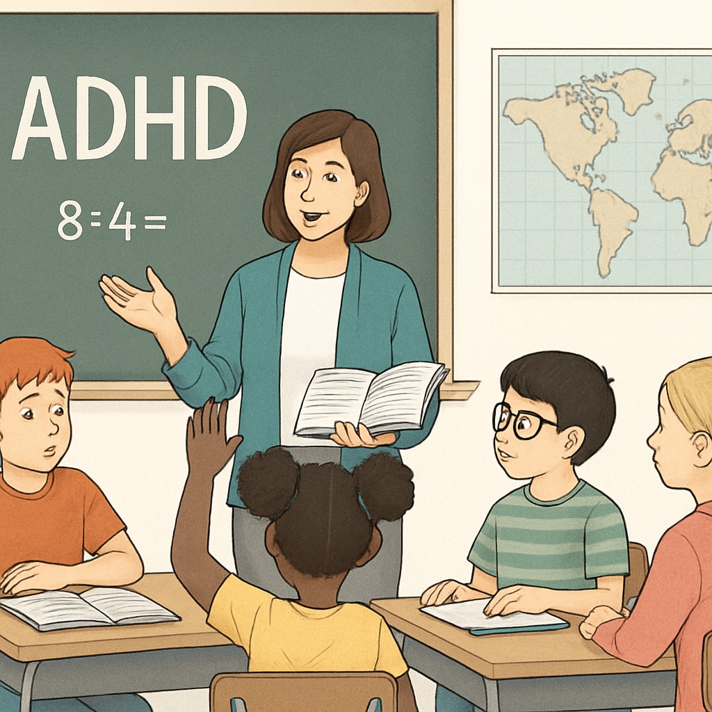 Classroom with diverse students, showcasing ADHD inclusion in gifted programs.