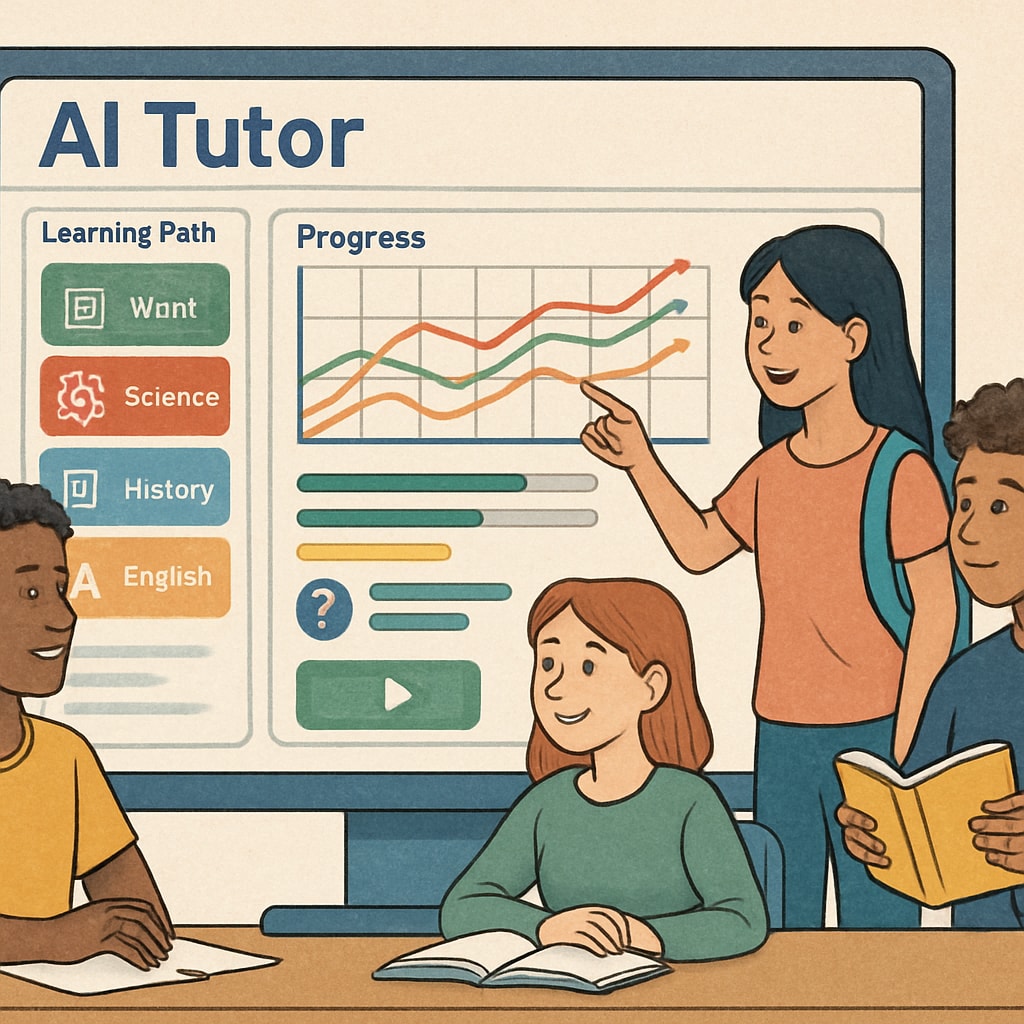 AI-powered tutoring platform demonstrating personalized learning for K12 students.