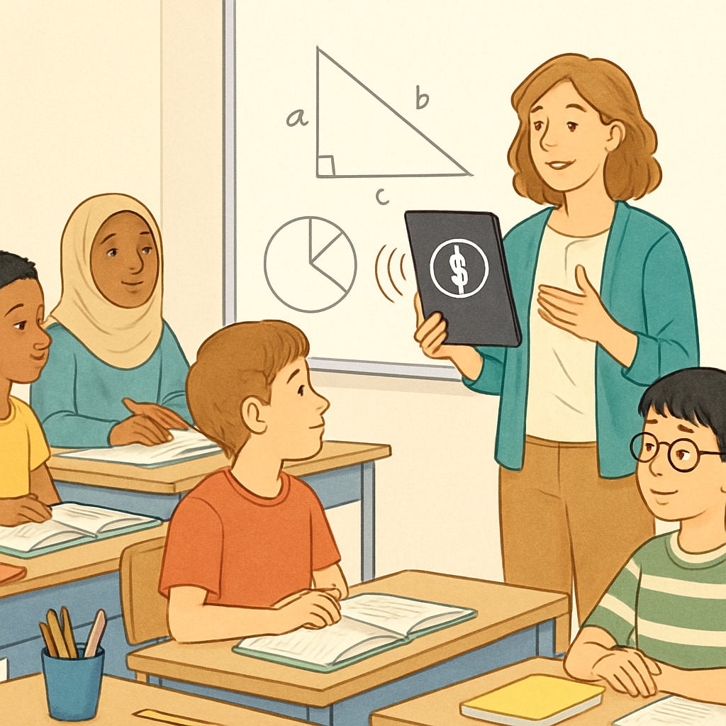 Voice recognition tool facilitating inclusive teaching in a diverse classroom.