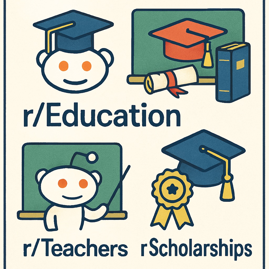 Collage of subreddit logos from Reddit's education network.