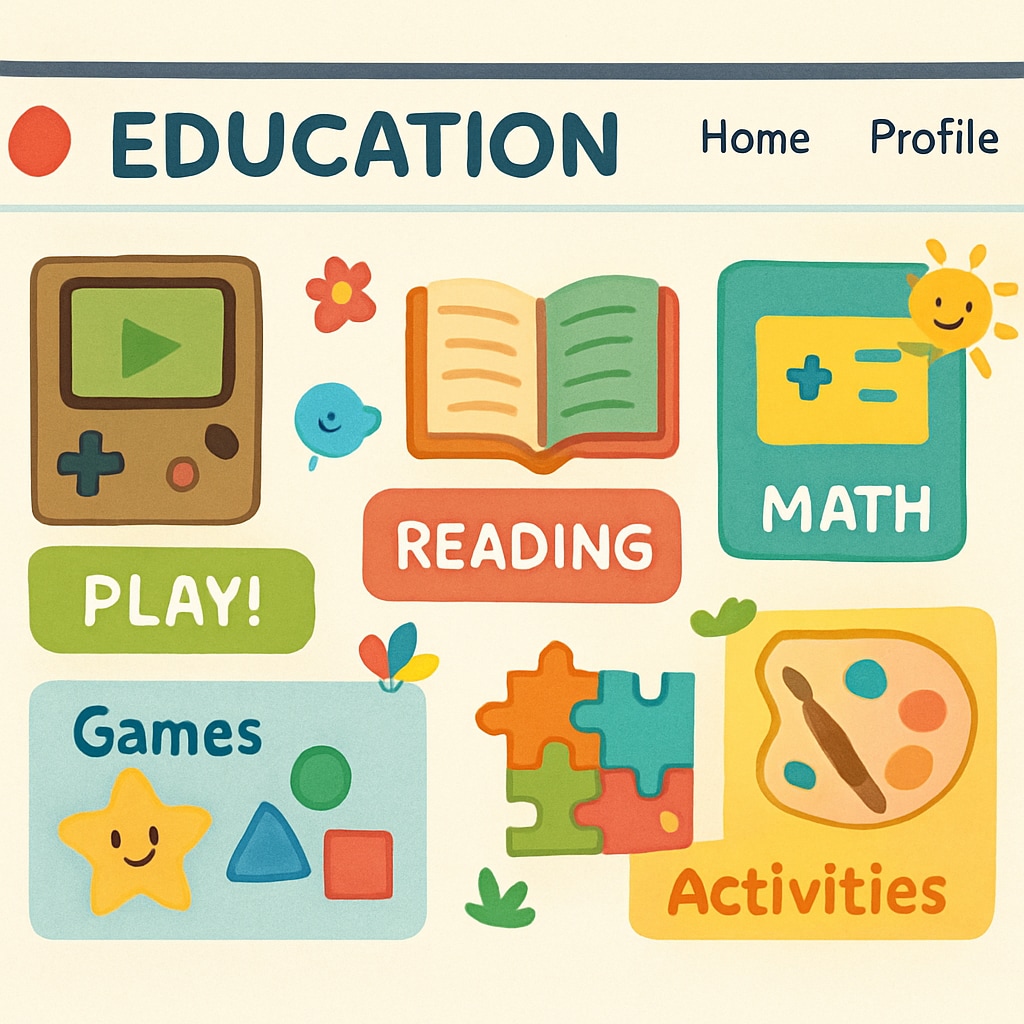 A screenshot of a free educational website designed for early education and summer learning.