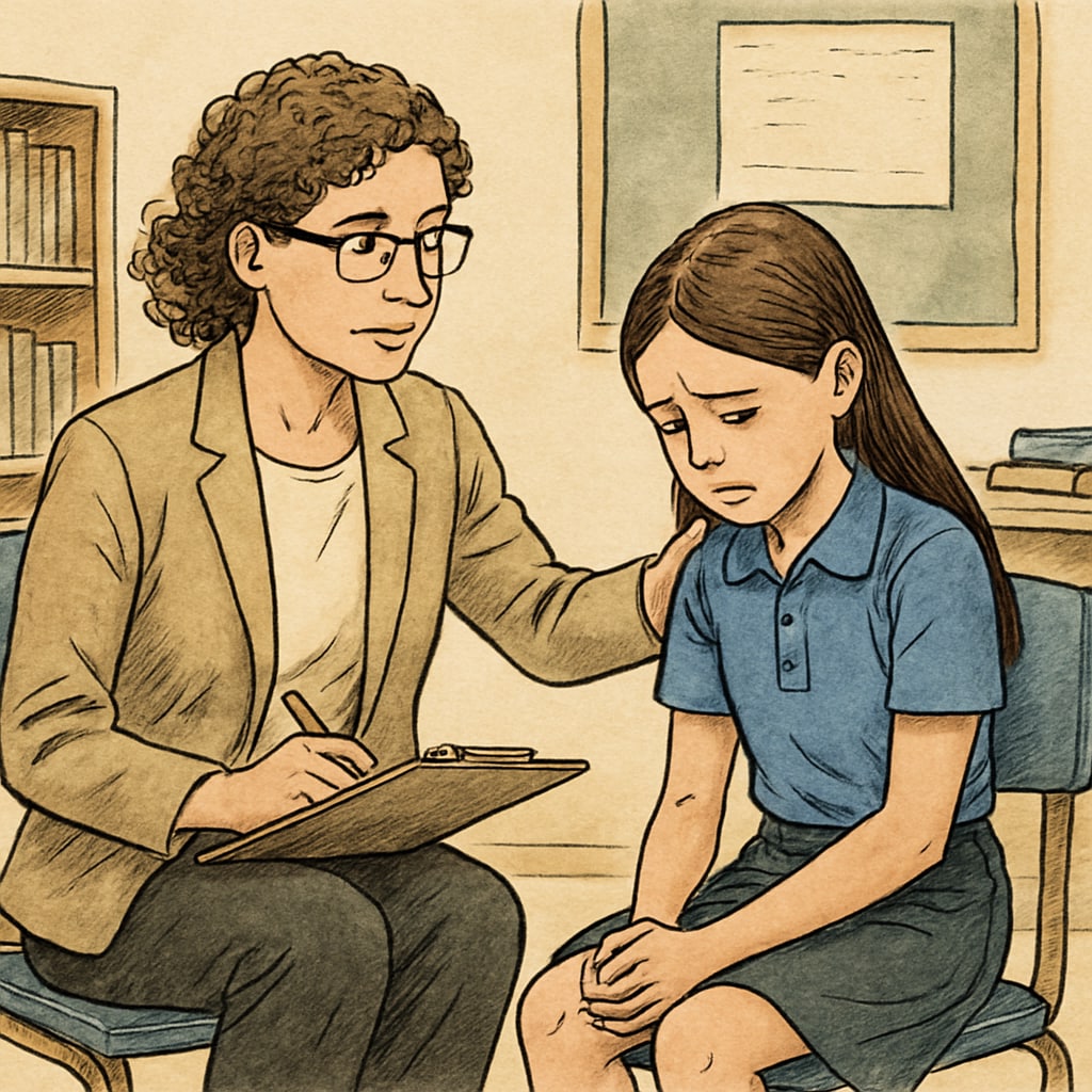 Educational psychologist supporting a young SEN student.