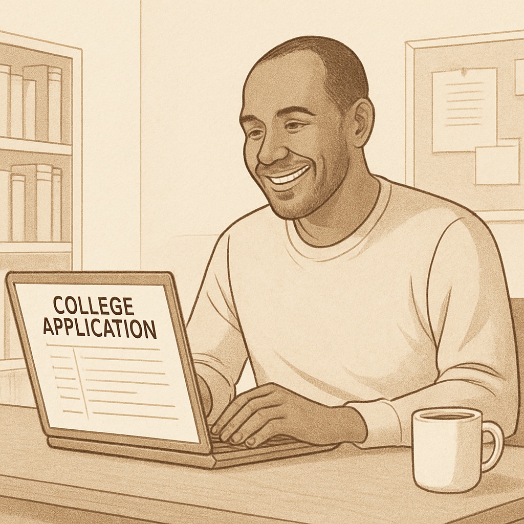 Adult learner applying to college with a GED credential
