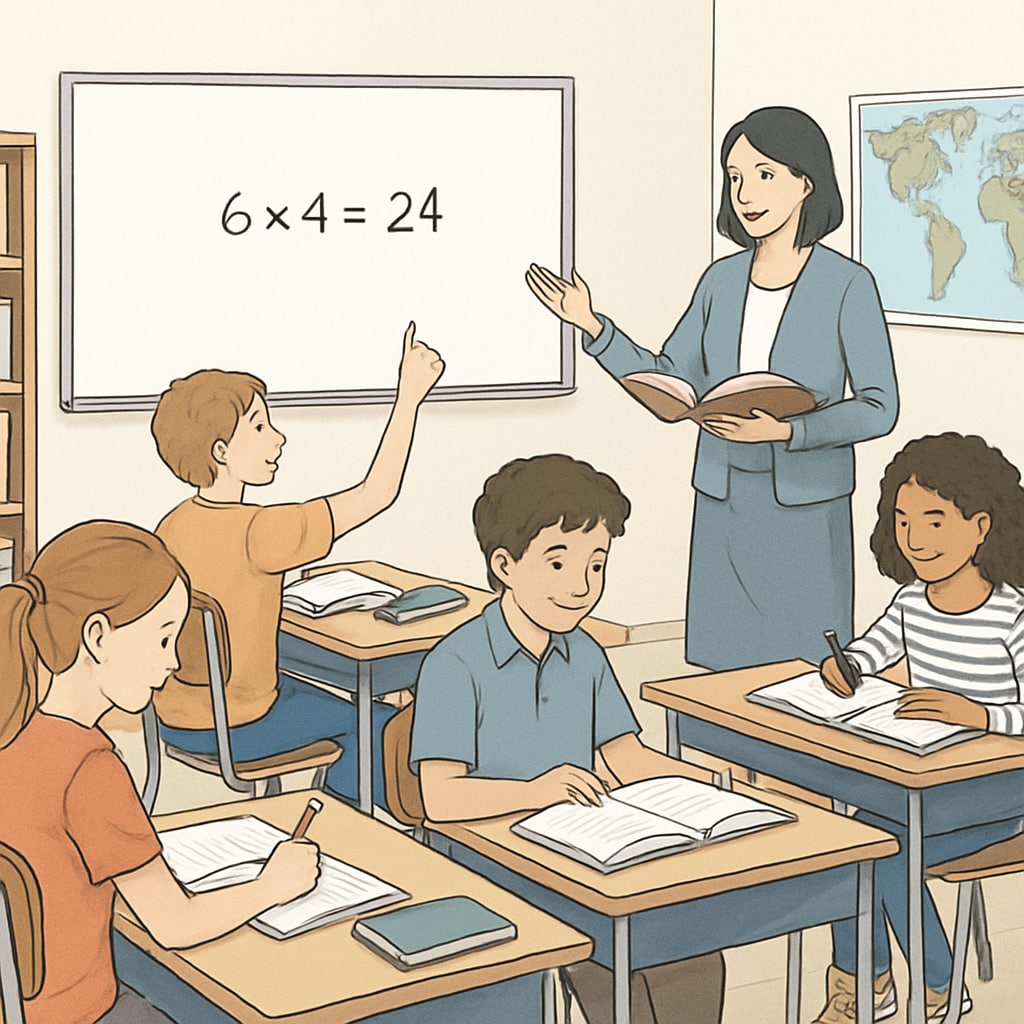 Classroom with students focused on learning, without cell phones visible.