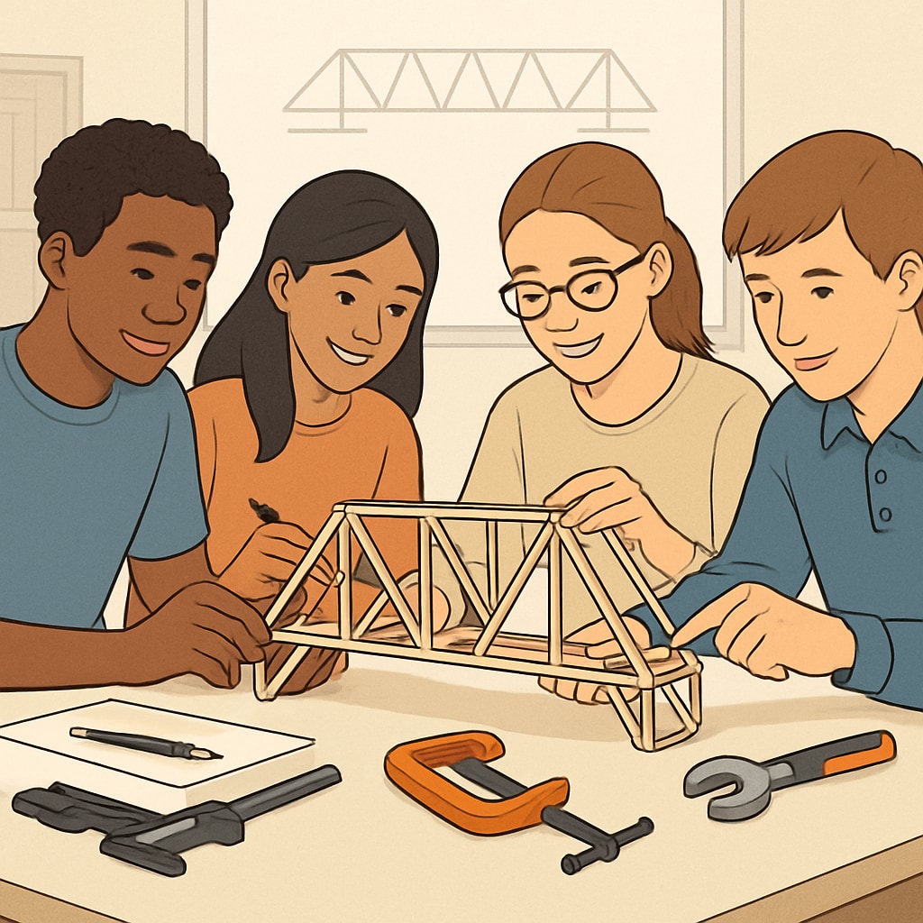 Students engaged in hands-on STEM learning through collaborative projects.