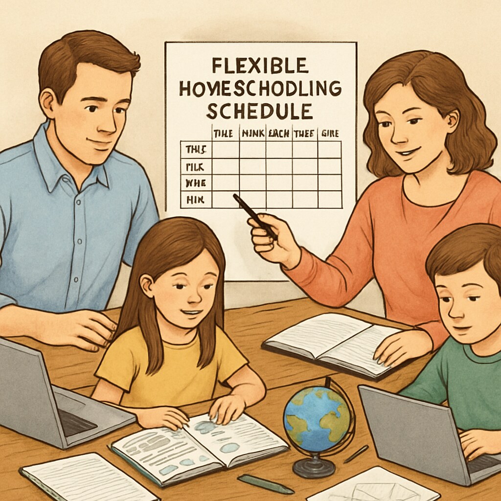 Family flexibility with online public school schedule