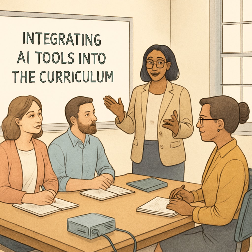 Educators discussing AI implementation in schools.