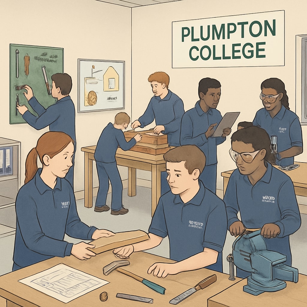 Students learning vocational skills at Plumpton College.