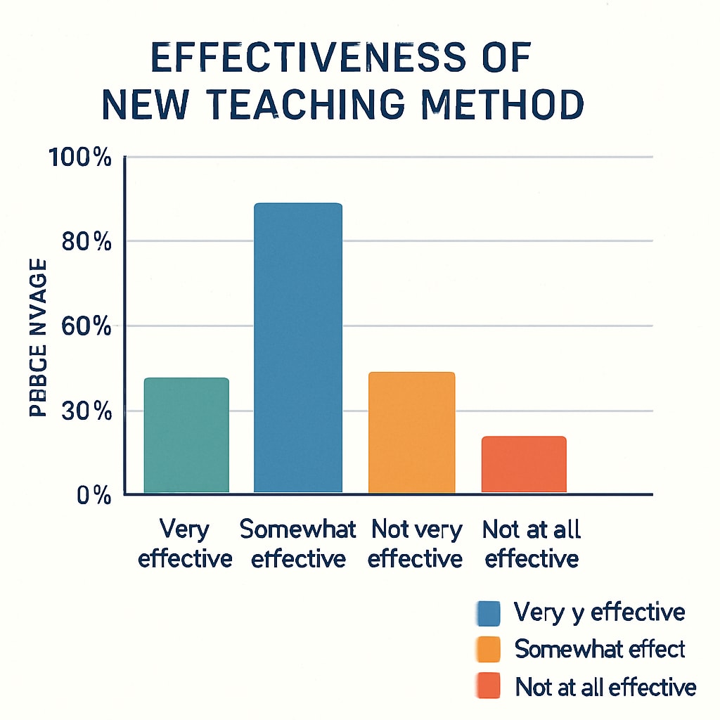 Survey results on the effectiveness of learning methods in education.