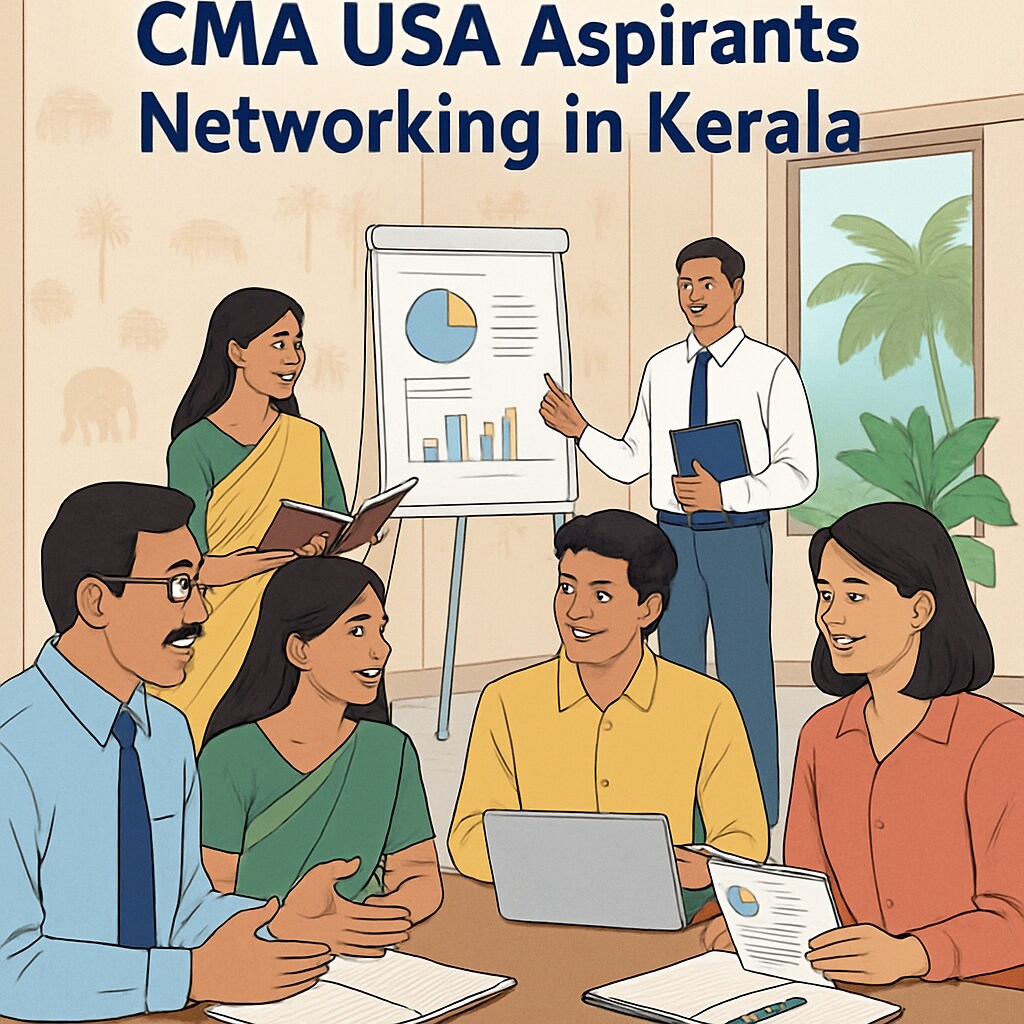 CMA USA candidates networking in Kerala to find study partners.