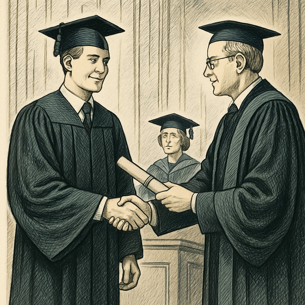 A graduate holding their degree certificate, representing the completion of MEng or BSc+MSc in design engineering.
