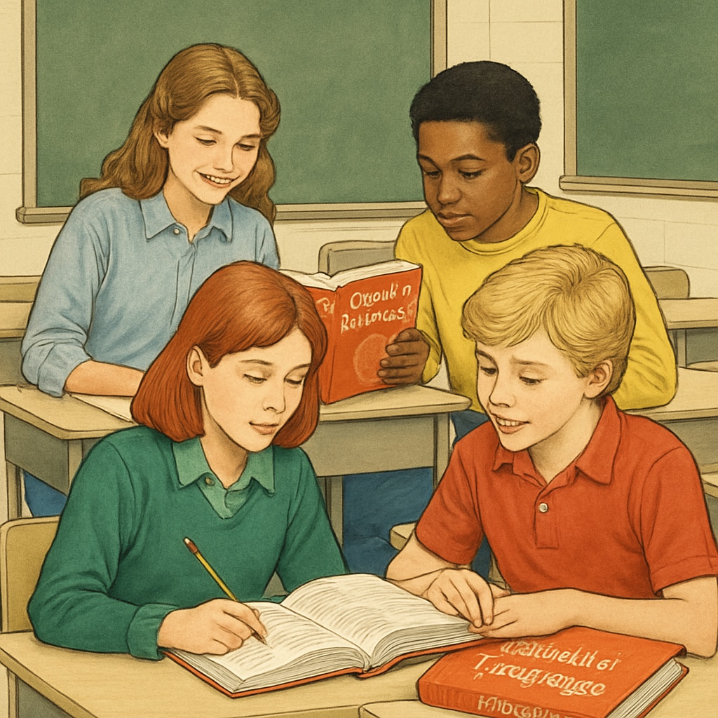 1980s classroom using 