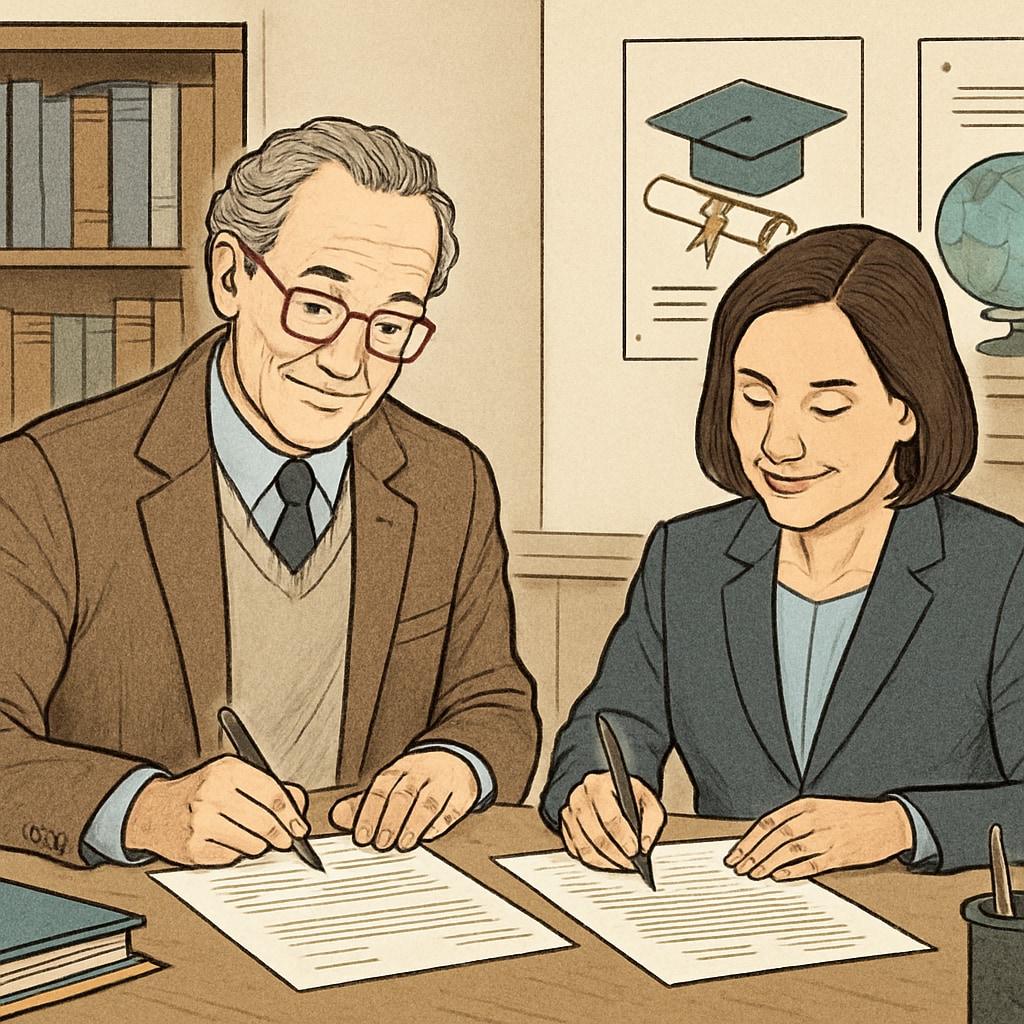 University-school partnership agreement to support graduate research.