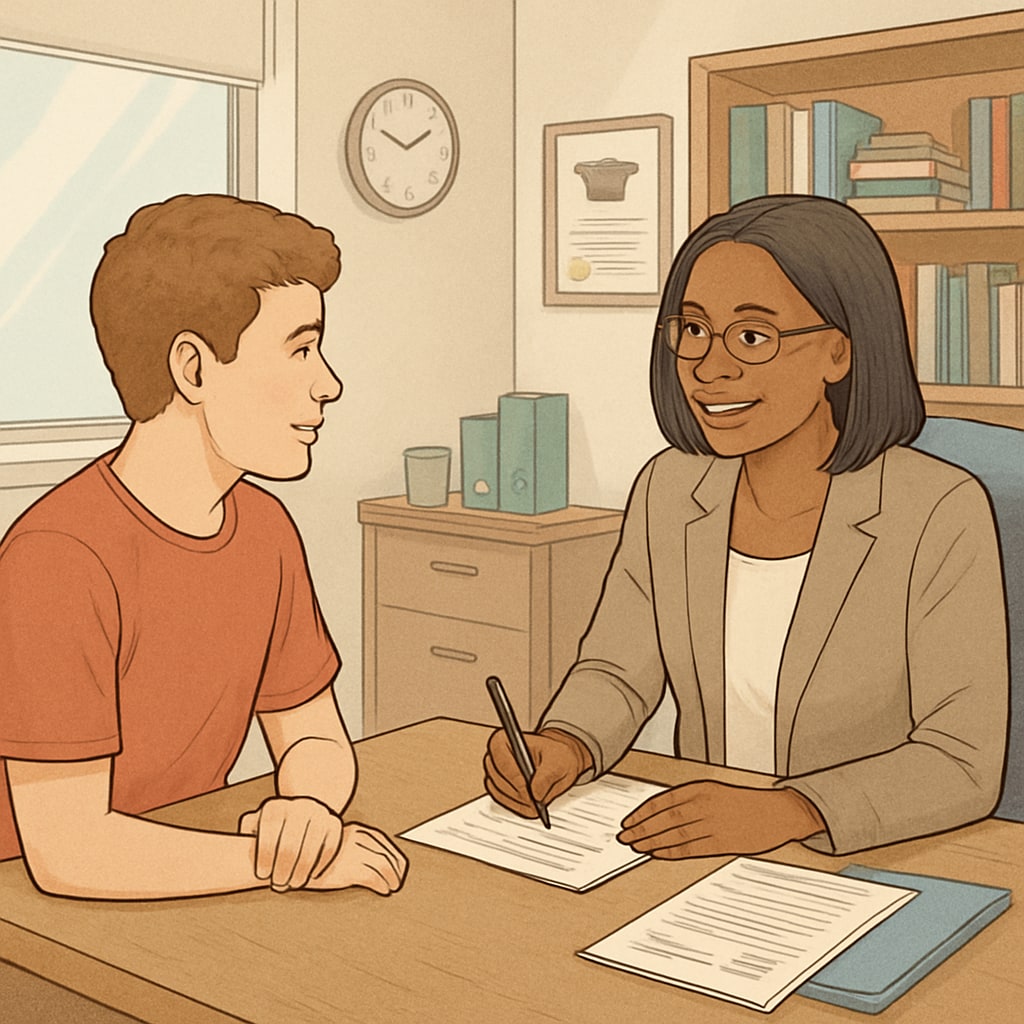 High school credit deficiency discussion between student and counselor