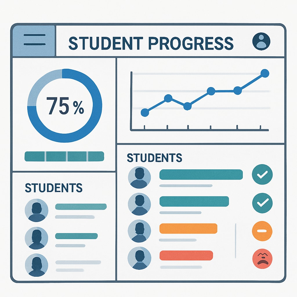 Real-time tracking dashboard for student progress and feedback in K-12 education.