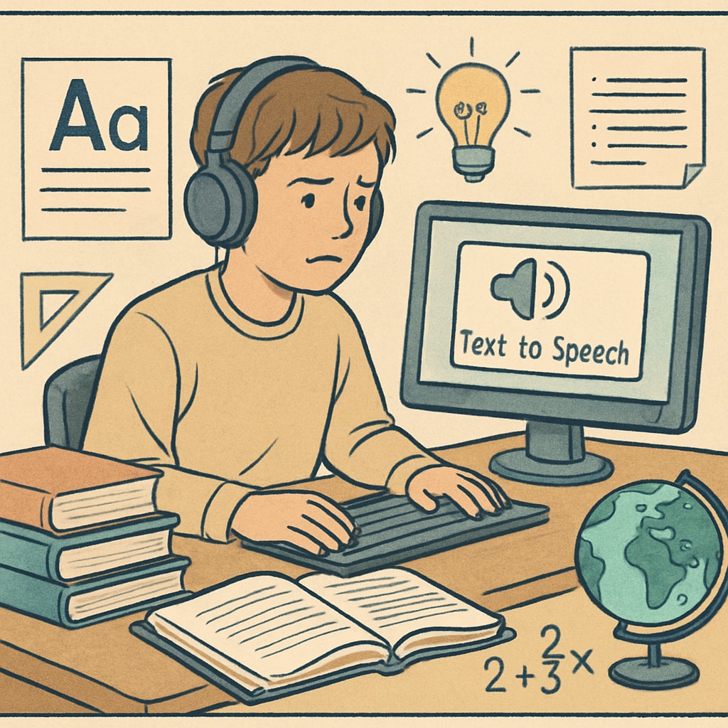 A K12 student using assistive tools to overcome learning difficulties while pursuing medical dreams.
