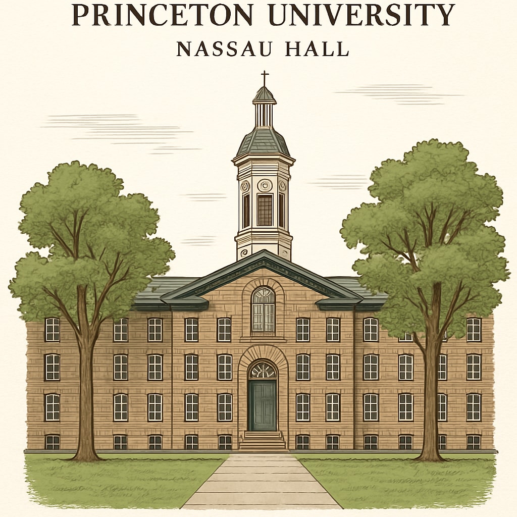Princeton University's Nassau Hall, representing Ivy League prestige.