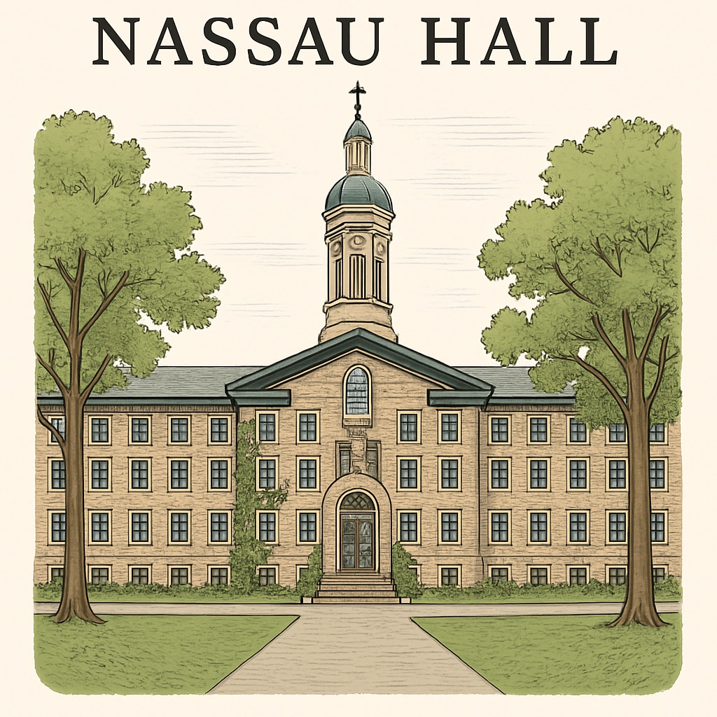Princeton University’s Nassau Hall representing Ivy League prestige.