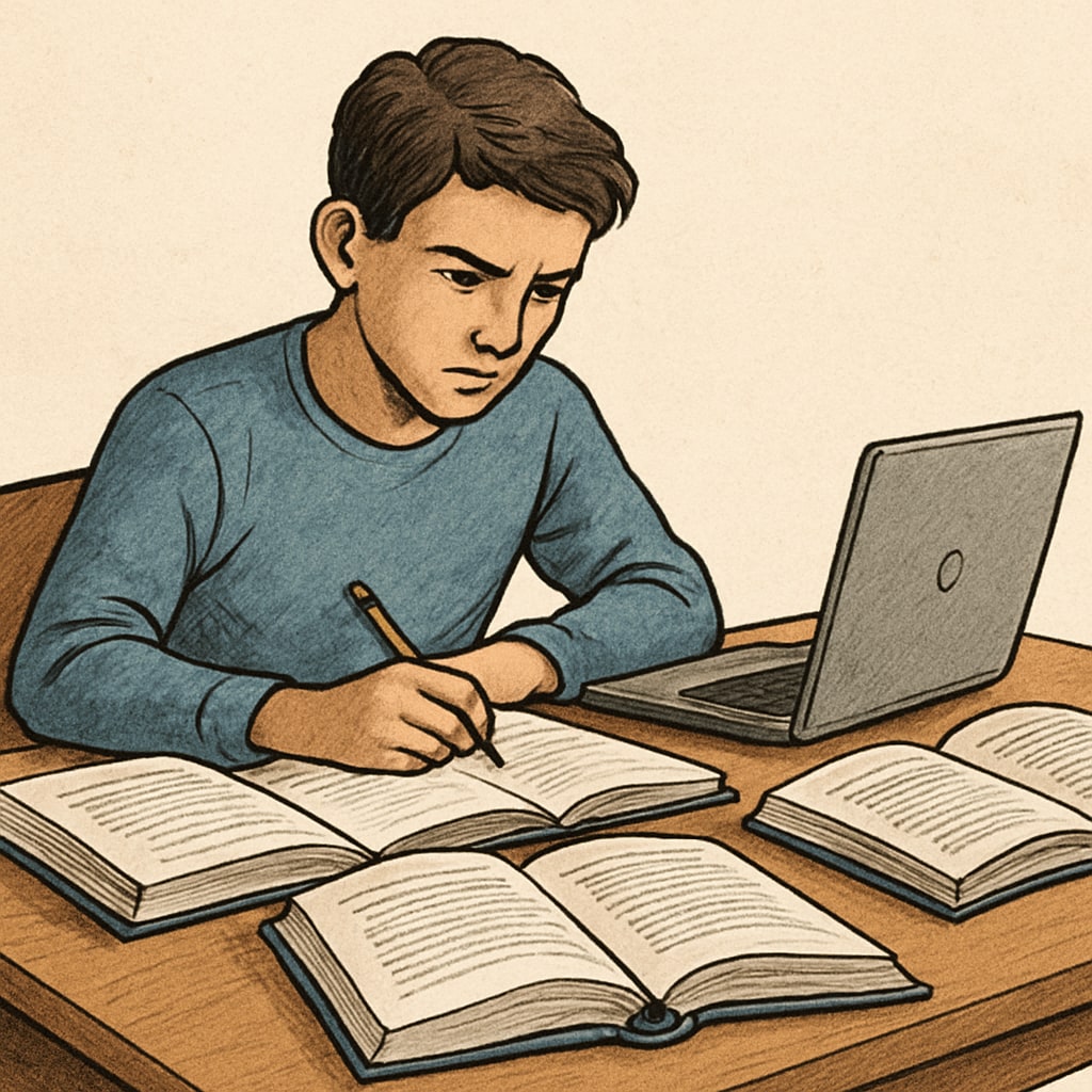 A high school student working hard to overcome academic challenges for Harvard admissions.