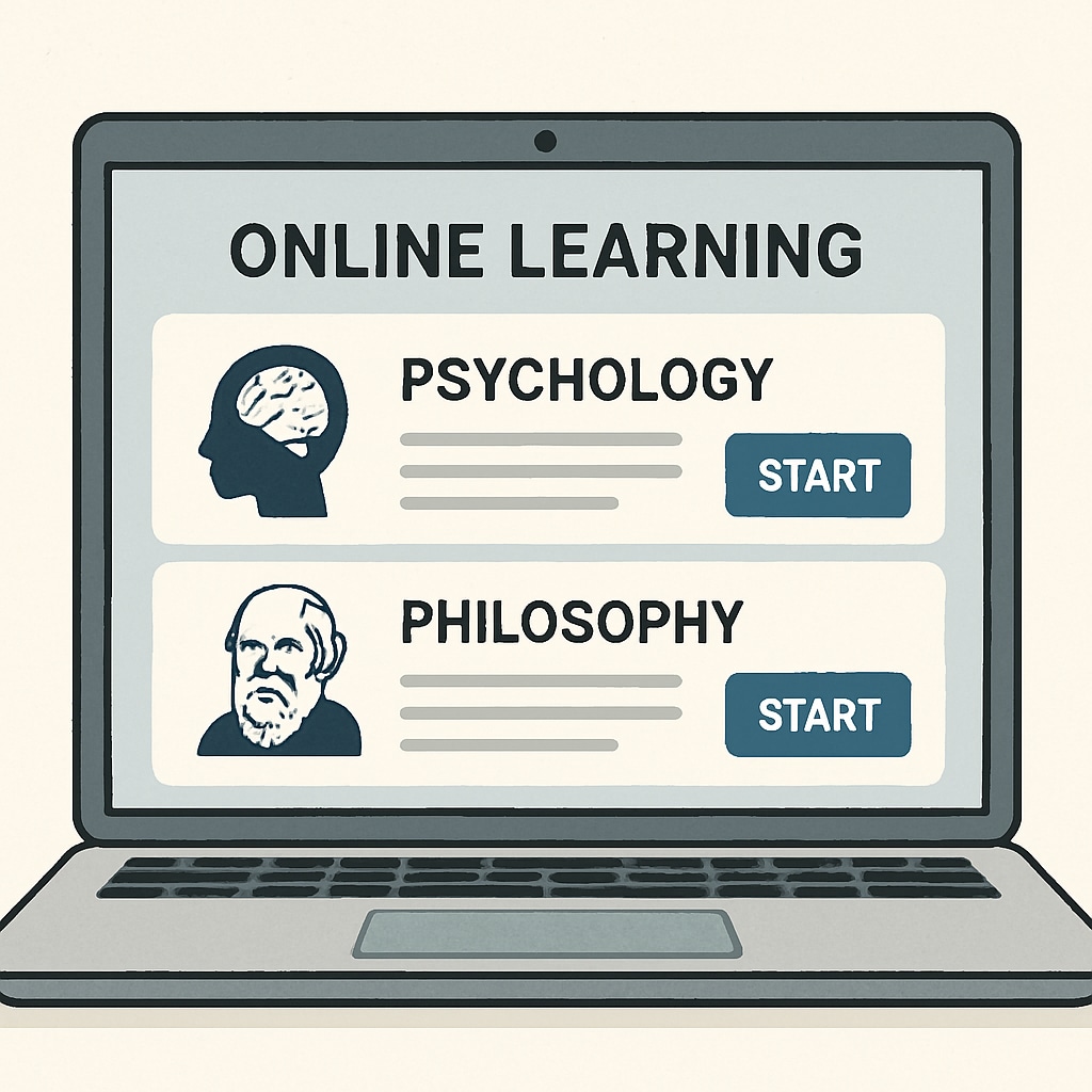 Online platforms for psychology and philosophy learning