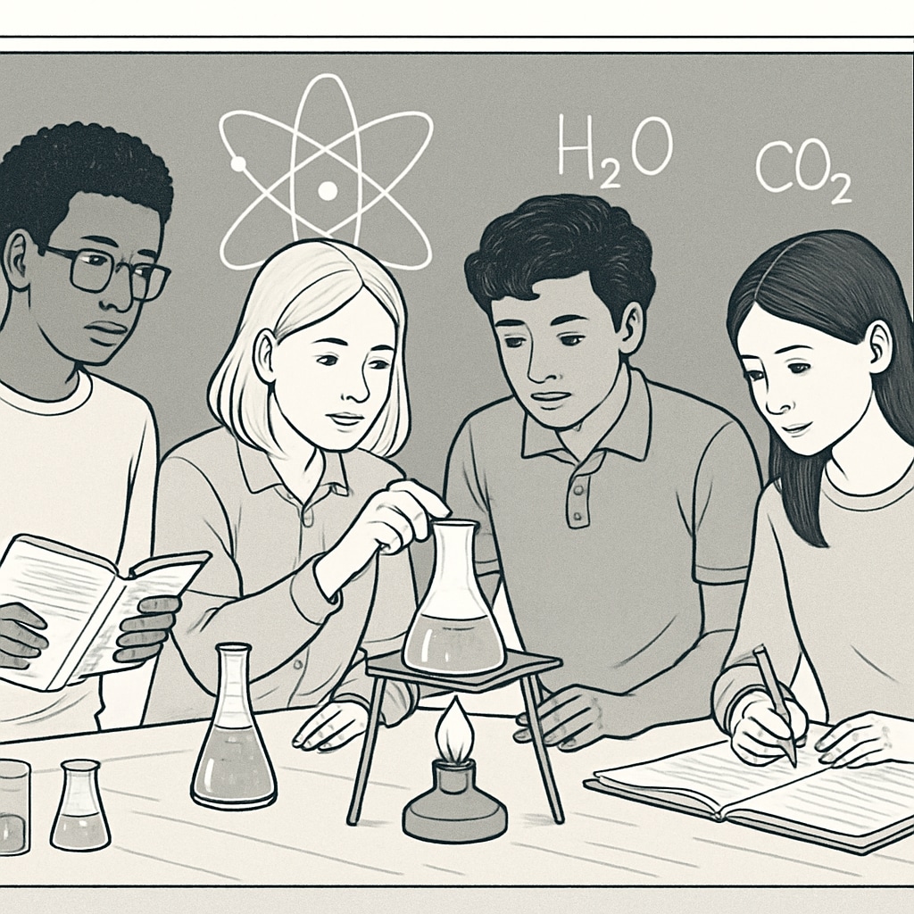 Students conducting a science experiment, focusing on professional and academic exploration for math and science interests.