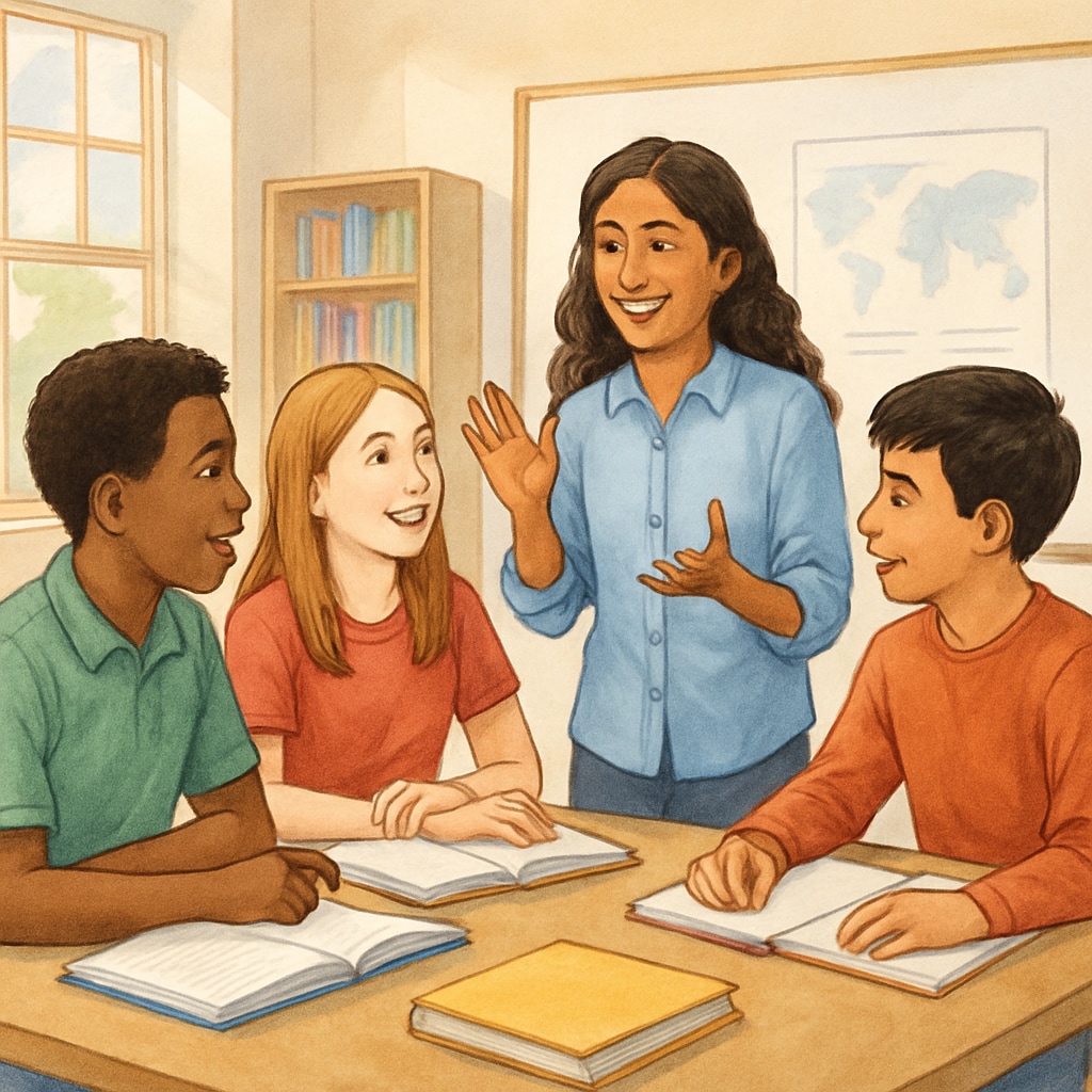 A classroom discussion emphasizing K12 education as the foundation for U.S. graduate studies.