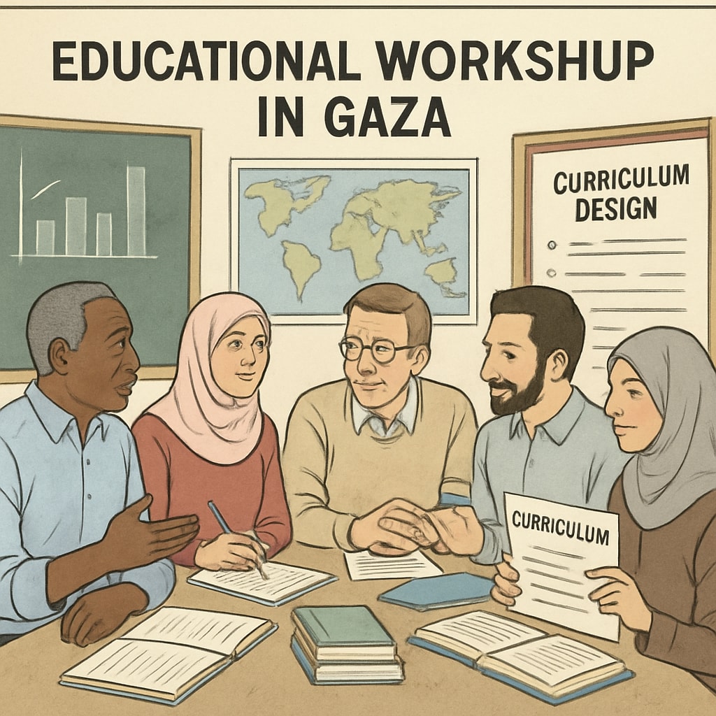Workshop in Gaza focused on creating inclusive science and social studies curricula.