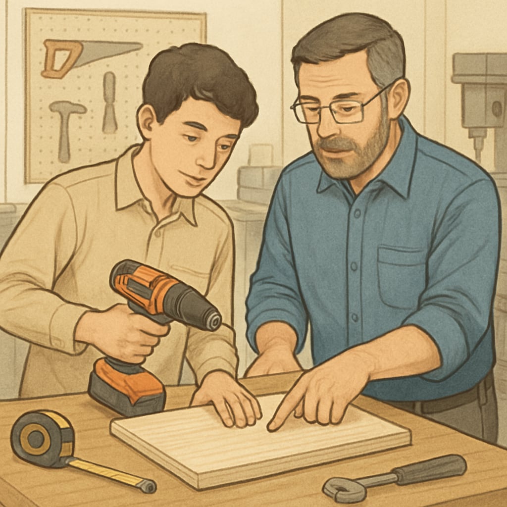 A high school student working with a mentor in a hands-on apprenticeship program, showcasing real-world application of CTE. A student participating in a Career and Technical Education apprenticeship program.