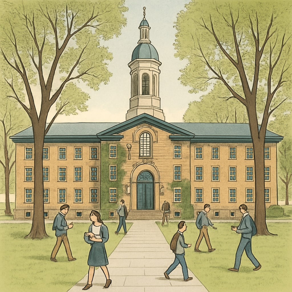 Princeton University campus, highlighting Ivy League prestige
