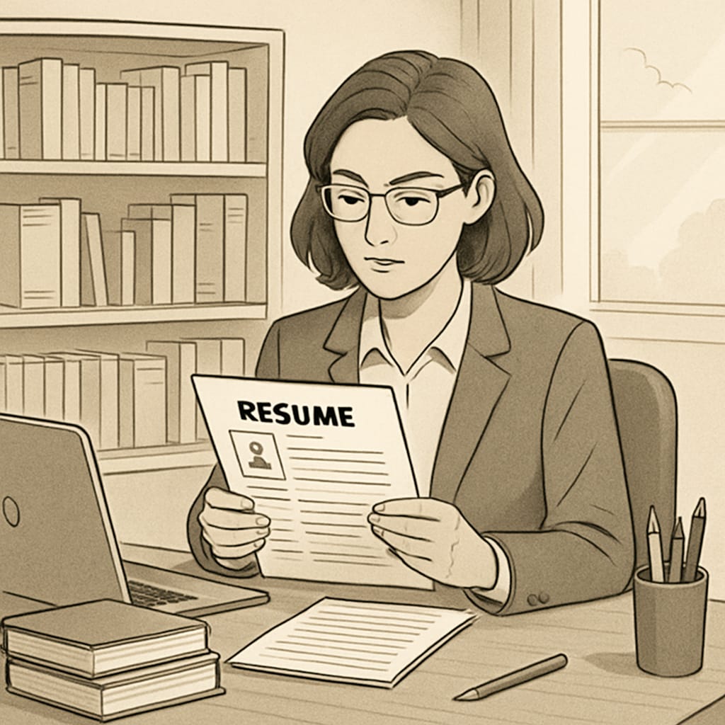 Resume review process related to Canada teaching resumes.