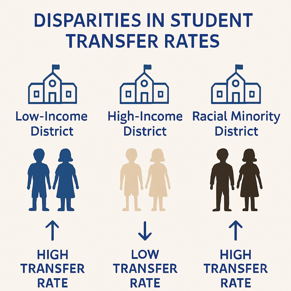 Socioeconomic and racial disparities in student transfer rates.